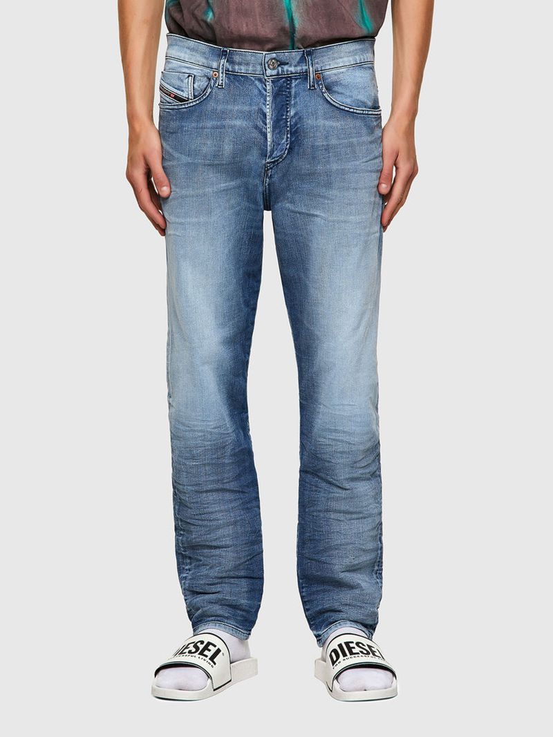 Jeans Tapered Diesel D-Fining 009ns Homem - Luz Azuis DNCEP-3745